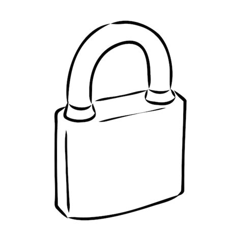 Premium Vector Vector Sketch Illustration Padlock Padlock Vector