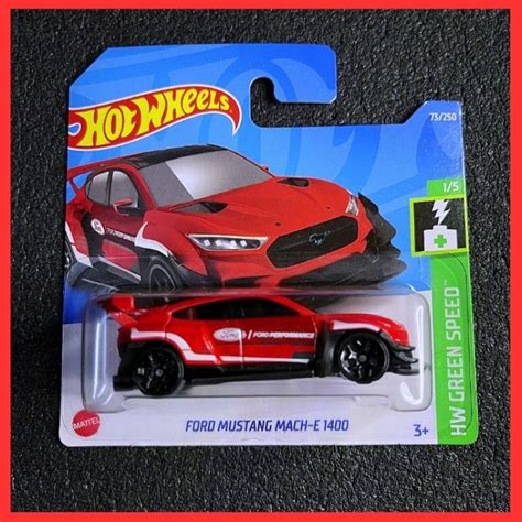 Hot Wheels Ford Mustang Mach E Red Short Card Collections Series Hybrid Car Kereta Muscles