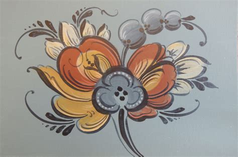 Rosemaling Flowers Telemark Style Taught By Julie Anderson Wet Paint