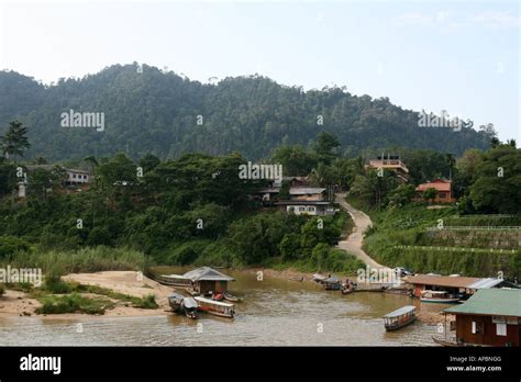 Kuala Tahan Village Across The Tembeling River From The Main Entrance