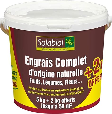 Solabiol Socomp P Engrais Complet Kg Kg Offerts Double Action