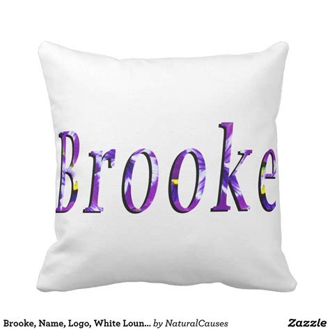 Brooke Girls Names Logo White Lounge Cushion Names Baby Girl Names