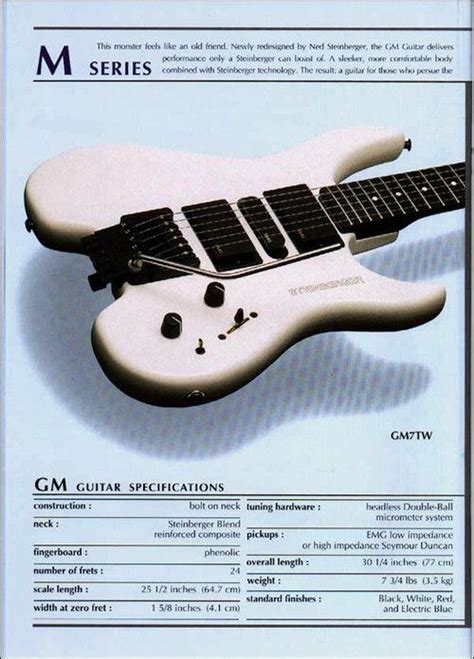 STEINBERGER - Vintage Guitar Catalog - Original Catalog - Ned ...