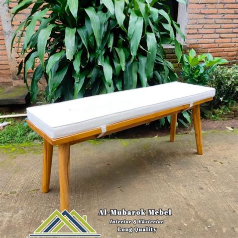 Jual Bangku Kayu Jati Tpk Bangku Kayu Jati Model Minimalis Shopee