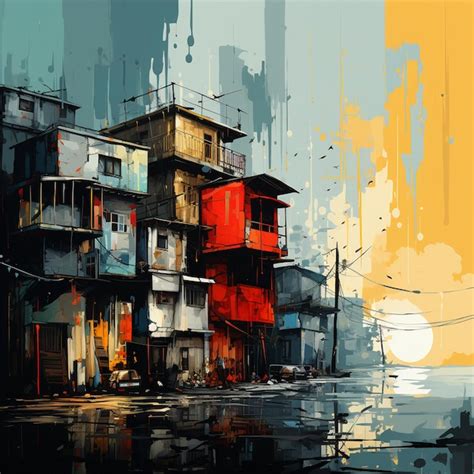Premium Ai Image Abstract City Skyline