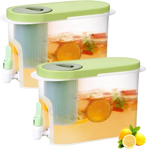 Amazon Sunnychicc 2 Pcs 1 Gallon Drink Dispenser For Fridge