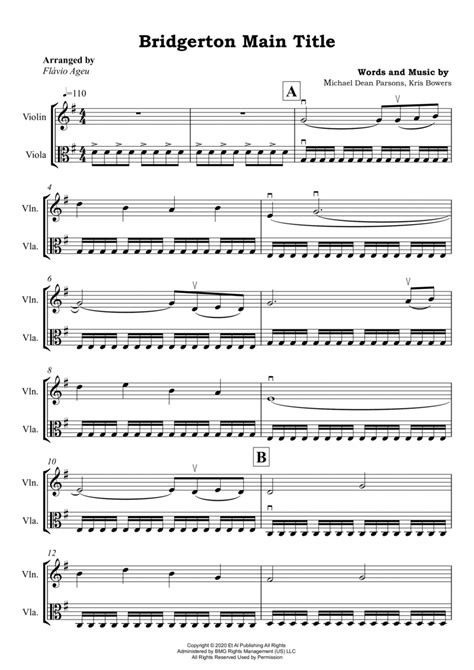 Bridgerton Main Title String Duet Digital Sheet Music Sheet Music Plus