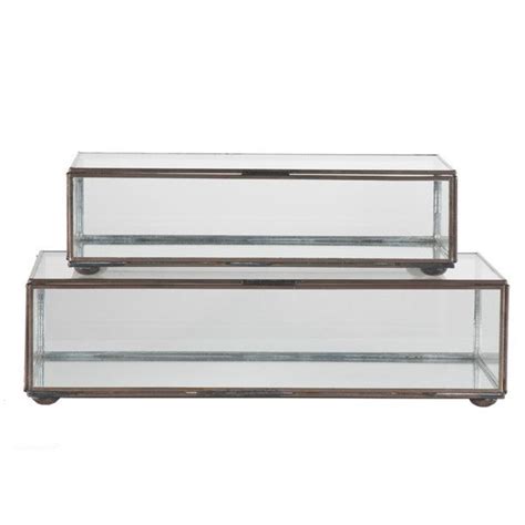 Worlds Away Rectangular Clear Glass Box