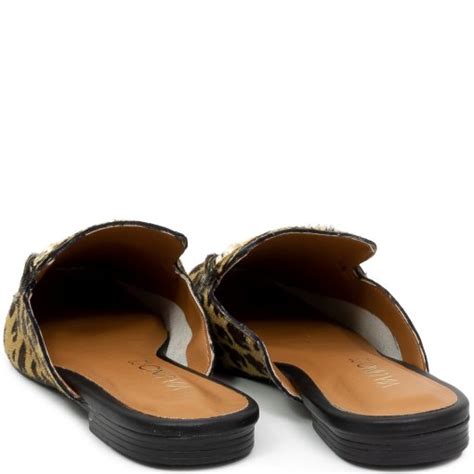 Mule Feminino Animal Print Bridão Via Uno 285150 Pelo Onca