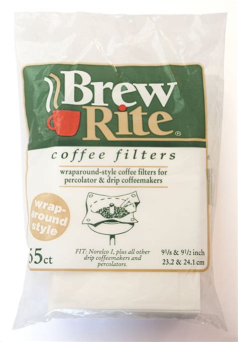 Brew Rite Wrap Around Percolator Coffee Filter 55 Ct Pack Of 2 Free