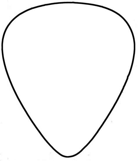 Guitar Pick Outline Guitar Outline Clip Art Guitar Picks Crafts