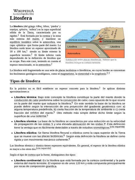 Litosfera Pdf Planetas Del Sistema Solar Geología