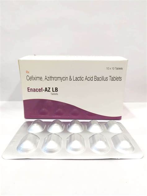 Cefixime Mg Azithromycin Mg Lactic Acid Bacillus Tablets Rs