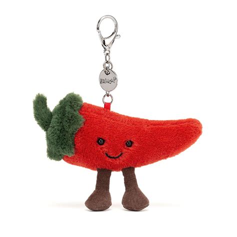 Jellycat Amuseable Chilli Bag Charm Maison White Soft Toy Soft