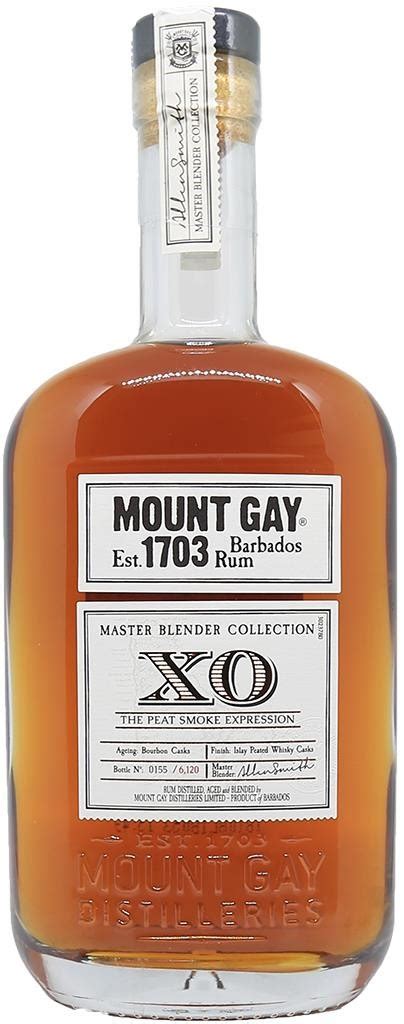 Rhum de Tradition Anglaise Rum RHUM des Barbades MOUNT GAY Rhum hors d âge XO The Peat