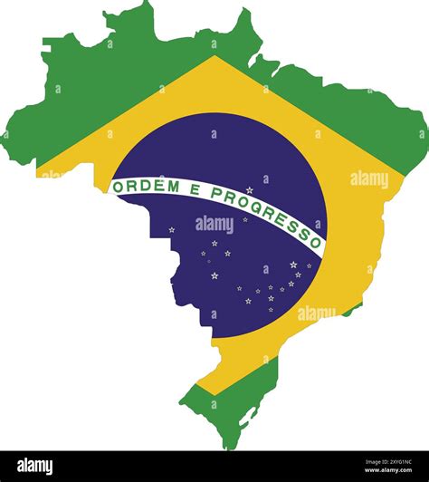 Brazil Flag In Map Brazil Map With Flag Country Map Brazil Map With