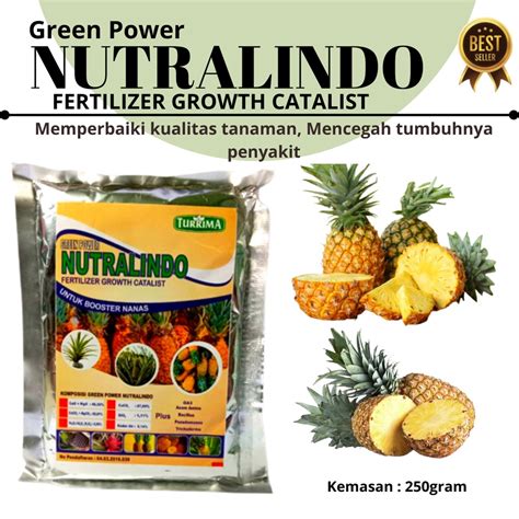 Jual Pupuk NUTRALINDO Nanas 250 Gram Pupuk Pembesar Buah Nanas Pupuk