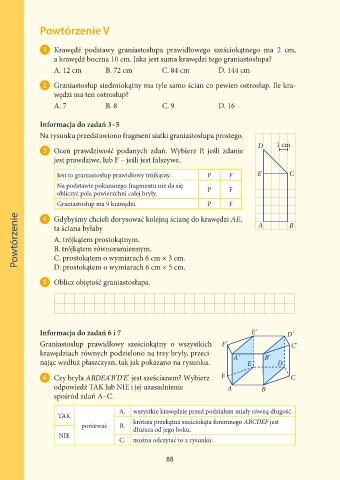 Page 1 Matematyka z kluczem klasa 8 semestr 2 Powtórzenie V