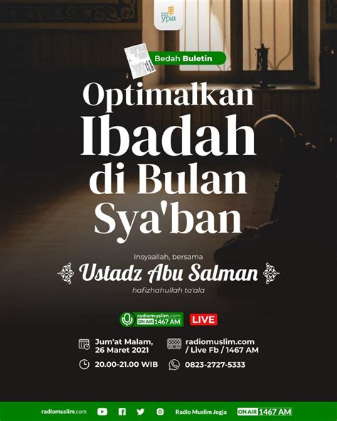 Bedah Buletin At Tauhid Optimalkan Ibadah Di Bulan Sya Ban Radio