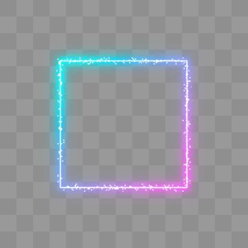 Neon Square Frame Png Transparent Pink And Blue Neon Square Glowing