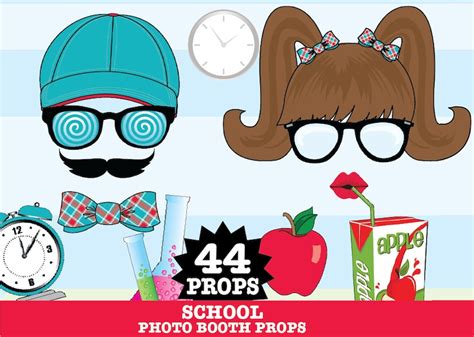 School Photo Booth Props Back To School Party Teacher Etsy