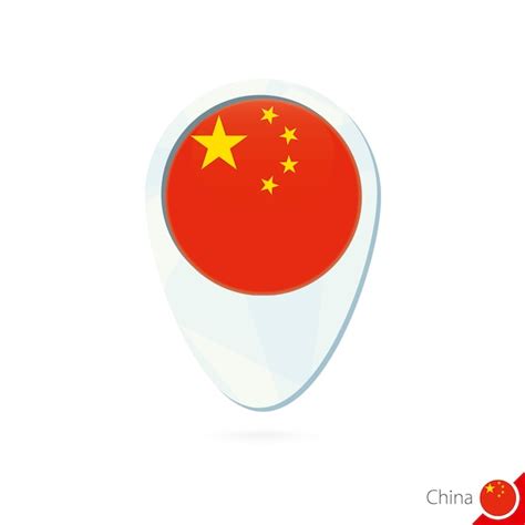 Premium Vector China Flag Location Map Pin Icon On White Background