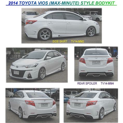 Toyota Vios 2013 2014 2015 2016 2017 2018 Max Minute Bodykit Body Kit