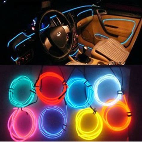 Decoraci N Interior Del Coche V Led Rojo L Mpara Led Tubo