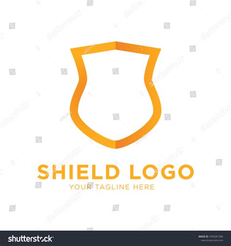 Shield Security Logo Design Vector Illustrator Stock Vector Royalty Free 1095281306