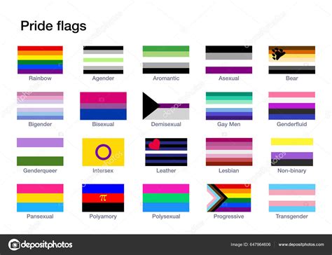 Different Pride Flags Meaning — Stock Photo © dkaramit #647964606