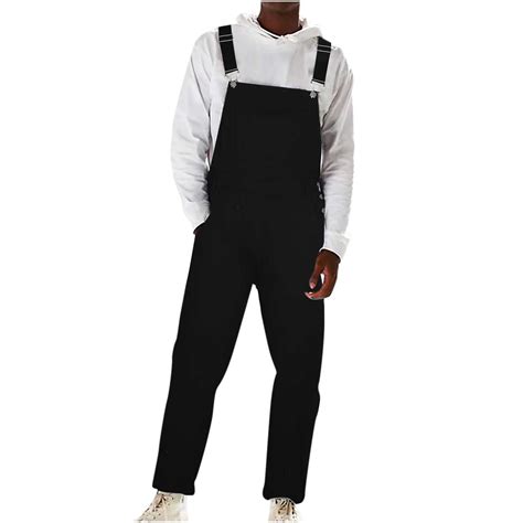 Blue Dungarees Men Bib And Brace Overalls For Men Breast Pocket Suspender Jumpsuits Work Utility