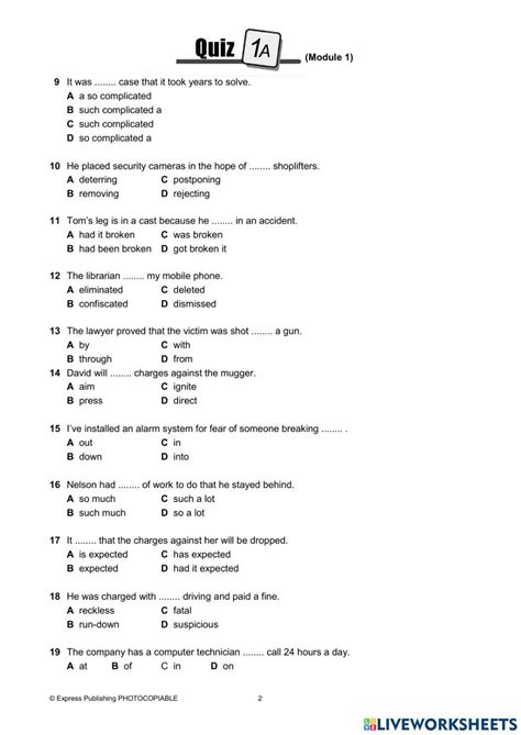 On Screen B1 Unit 5 Online Exercise For Live Worksheets