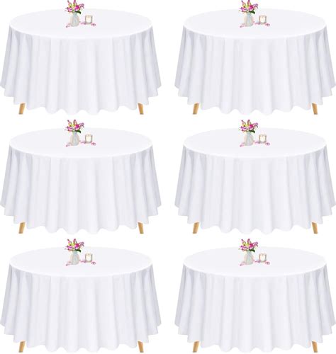 Pesonlook Round Tablecloth Pack Inch White Round Table Cloths