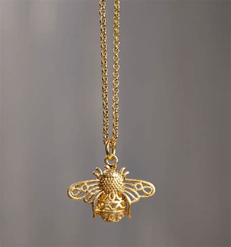 Gold Bumblebee Necklace By Lime Lace