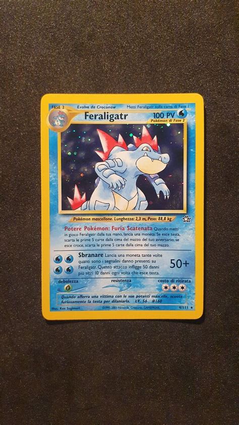 Feraligatr 4111 Holo Ita Neo Genesis Near Mint Nm Pokèmon Card Ebay