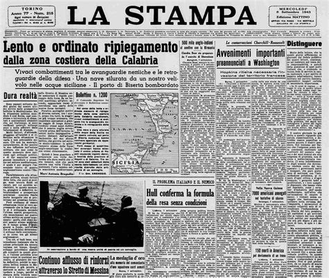 7 12 Settembre 1943 Lo Stato In Fuga Le Prime Pagine Dei Quotidiani