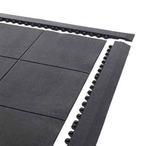 Interlocking Rubber Anti Fatigue Floor Tile Edging Strips