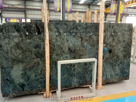 Madagascar Blue Labradorite Lemurian Blue Flower Granite Slabs From China