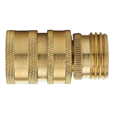 Secure 34 Inch GHT Solid Brass Garden Hose Quick Connect Fittings 1