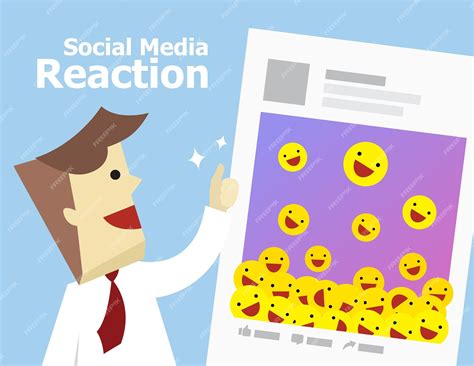 Premium Vector | Illustration vector of social media good reaction from