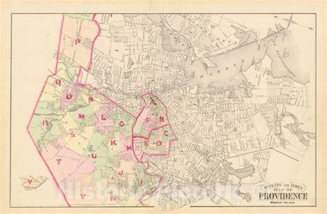 Historic Map City Atlas Of Providence Rhode Island By Wards Volume