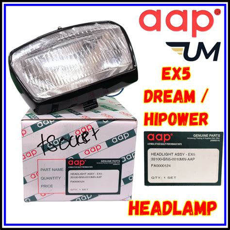 Aap Original Ex Dream Hipower Hp Honda Head Lamp Lampu Depan