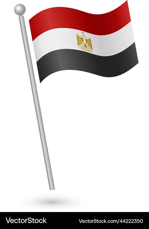 Egypt flag Royalty Free Vector Image - VectorStock