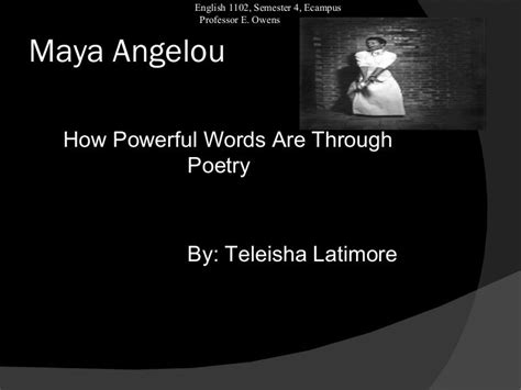 Maya Angelou Powerpoint Download It