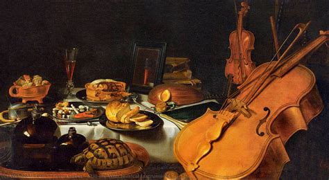 Riproduzioni D Arte Natura Morta Con Strumenti Musicali Di Pieter