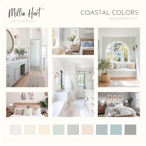 Coastal Colors Sherwin Williams Paint Palette, Paint Colors for Home