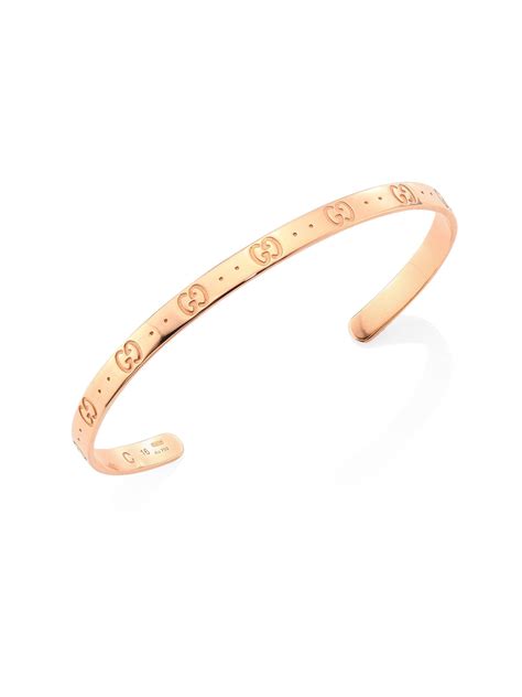 Gucci Icon 18k Rose Gold Bangle Bracelet In Metallic Lyst