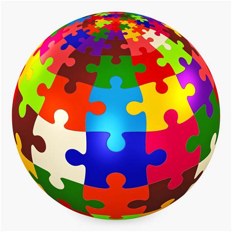 modèle 3D de Colored Sphere Puzzle v 1 TurboSquid 1624291