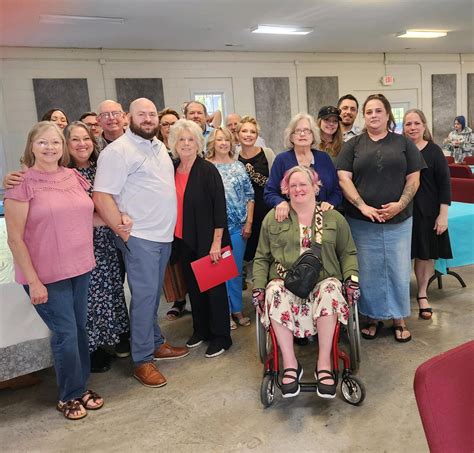 New - Our adult Sunday school class took a photo with our teacher today