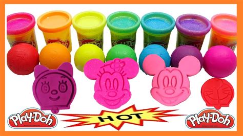 Learn Colors Play Doh Cars Mickey Mouse And Doraemon And Doremi Molds